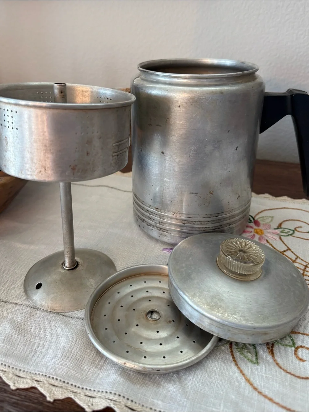 Vintage Chilton Ware 6-Cup Aluminum Coffee Percolator | Complete | MCM Kitchen